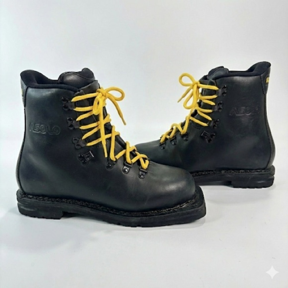 Extreme Leather Vibram Hiking Boots Mens 6.5 Black Gorpcore
